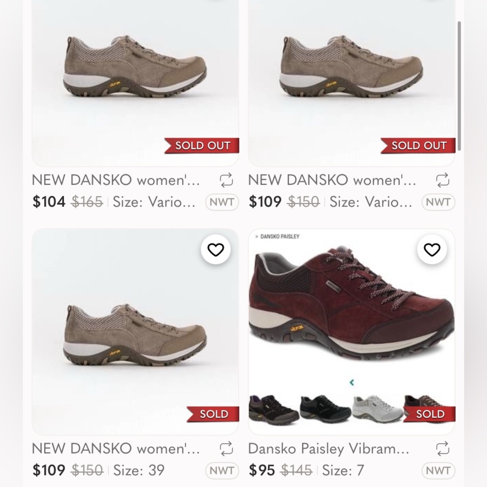 Dansko‎ Paisley Waterproof Suede Leather Sneakers Shoes Womens 40 Walnut Brown - Picture 16 of 16